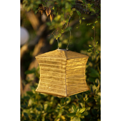 Allsop Soji Silk Effect Solar Lantern - Type: Square, Color: Moss at Sears.com