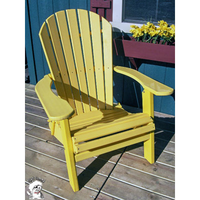 Buyers Choice Phat Tommy Folding Recycled Poly Adirondack Chair - Finish: Sunshine Yellow at Sears.com