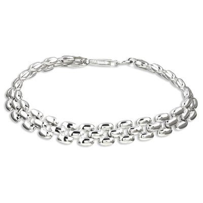 Evalue Jewelry Sterling Essentials Sterling Silver 7 inches Panther Link Bracelet at Sears.com