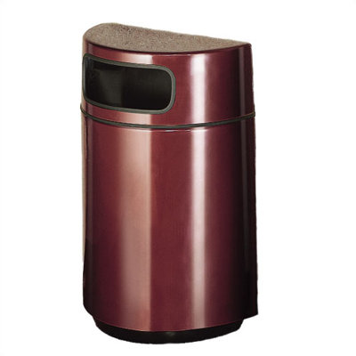 RUBBERMAID COMMERCIAL PRODUCTS Barclay Half Round Receptacle - Finish/Color: Standard Lite Gray, Liner: Rigid Plastic at Sears.com