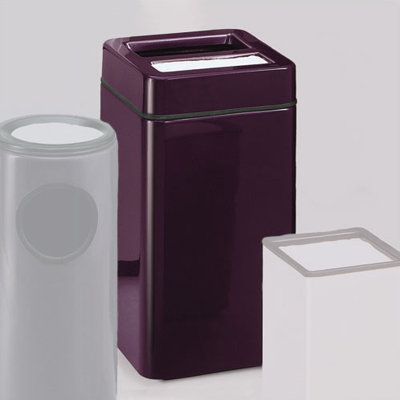 RUBBERMAID COMMERCIAL PRODUCTS Barclay Square Sand Top Ash/Trash Receptacle - Finish/Color: Standard Hunter Green, Liner: Rigid Plastic (Set of 2) at Sears.com