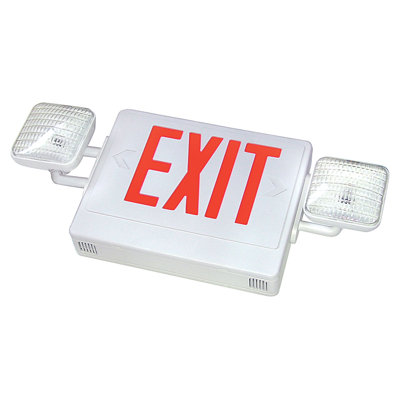 Deco Lighting Combo LED Exit Sign and Emergency Light - Finish: Green at Sears.com