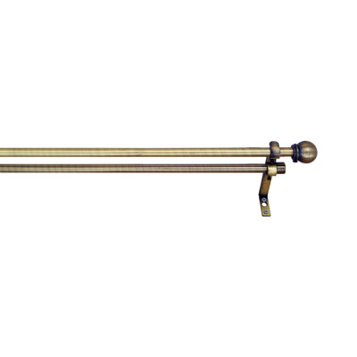 Versailles Home Fashions Double Curtain Rod Set in Antique Brass - Size: 48" - 86" x 0.63" dia at Sears.com