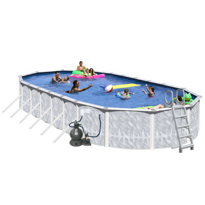 Heritage Pools Tango Oval 52" Above Ground Complete Deluxe Pool Package - Size: 24' x 12'  x 52" at Sears.com