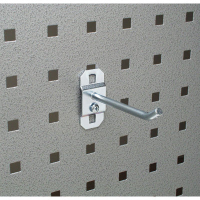 Triton Products LocHook 4 In. Single Rod 30 Degree Bend 3/16 In. Dia. Zinc Plated Steel Pegboard Hook for LocBoard, 5 Pack at Sears.com
