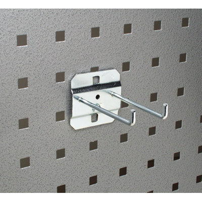 Triton Products LocHook 3 In. Double Rod 90 Degree Bend 3/16 In. Dia. Zinc Plated Steel Pegboard Hook for LocBoard, 5 Pack at Sears.com