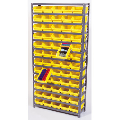 Quantum Economy Shelf Storage Units (75" Hx36" Wx18" D) w/ Bins -Bin Color:Ivory, Bin Dimensions:4" Hx8 3/8" Wx17 7/8" D (qty. 48) at Sears.com