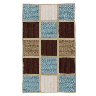 COLONIAL MILLS Simply Home Hopscotch Blue Chocolate Rug - Rug Size: 5' x 7' at Sears.com