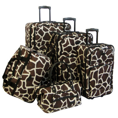American Flyer Animal Print 5 Piece Luggage Set - Color: Giraffe at Sears.com