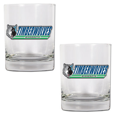 Great American Products NBA 2 Pieces Rocks Glass Set - Primary Logo - NBA Team: Minnesota Timberwolves at Sears.com