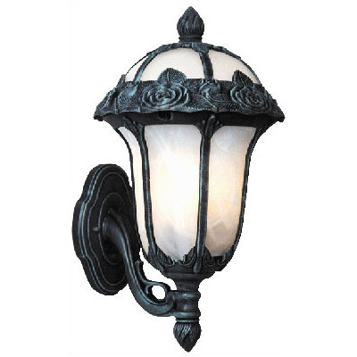 Special Lite Products Rose Garden Medium Bottom Mount Wall Bracket - Finish: White, Glass Type: Seedy at Sears.com