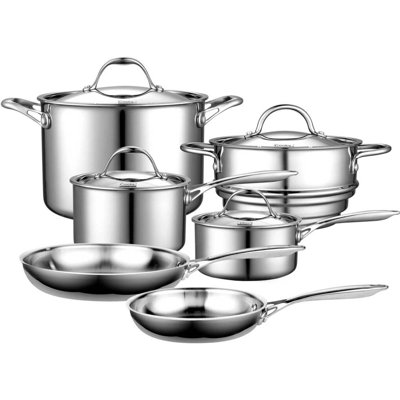 Cooks Standard Stainless Steel 10-Piece Cookware Set