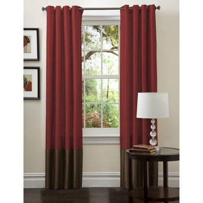 Lush Decor Prima Panel Pair in Red / Chocolate - Size: 108" H x 54" W at Sears.com