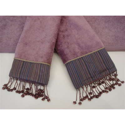 Sherry Kline Silk Strie Lavender/Purple 3-Piece Decorative Towel Set at Sears.com