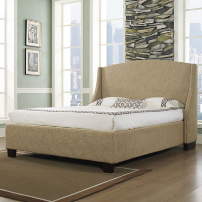 dCOR design Oxford-X Wingback Platform Bed - Size: California King, Finish: Almond at Sears.com