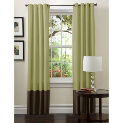 Lush Decor Prima Panel Pair in Green / Chocolate - Size: 95" H x 54" W at Sears.com