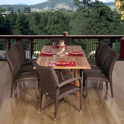 International Home Miami Normandie 9 Piece Dining Set - Chair Type: Six High Back & Two Armchairs at Sears.com