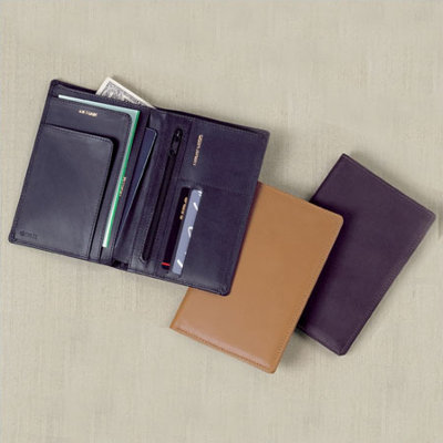 Winn International Cowhide Nappa Leather Deluxe Passport Case - Color: Black at Sears.com