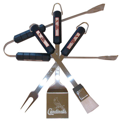 Siskiyou Products MLB 4-Piece BBQ Grill Tool Set - MLB Team: St. Louis Cardinals at Sears.com