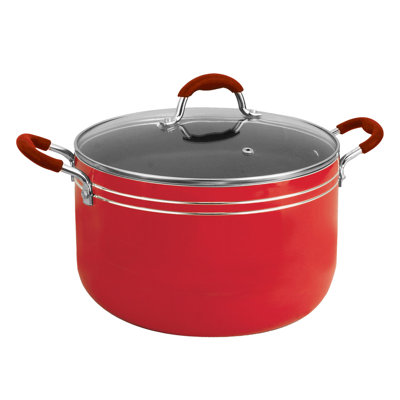 Vinaroz Verona 8 Qt. Daikin Dutch Oven with Tempered Glass Lid in Red at Sears.com