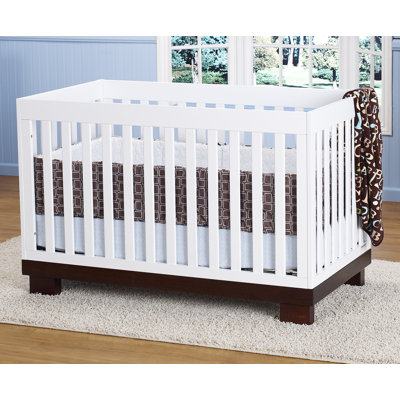 babyletto Modo 3 in 1 Convertible Crib in White / Espresso