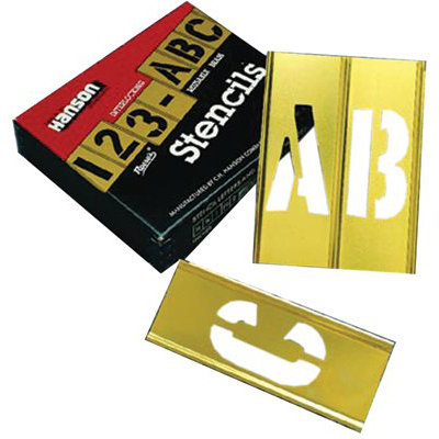 C.H. Hanson 45 Piece Letter & Number Sets - 2" 45pc letter & numberstencil set brass at Sears.com