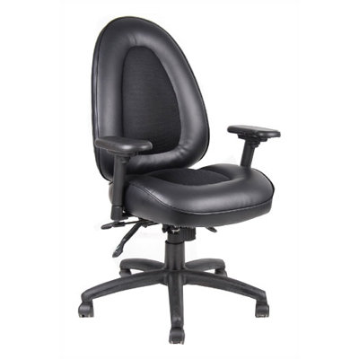 Boss Office Products Multi-Function Mid-Back Leather Managerial Chair - Seat Slider: Not Included at Sears.com