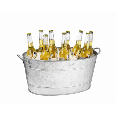 Tablecraft 710 Oz. Galvanized Steel Beverage Tub