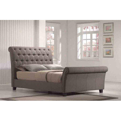 Emerald Home Innsbruck Upholstered Sleigh Bed (4 Pieces) - Size: King Emerald Home Innsbruck Upholstered Sleigh Bed (4 Pieces) - Size: King