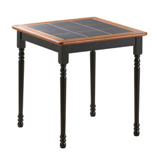 BORAAM Square Tile Top Dining Table - Finish: White / Natural BORAAM Square Tile Top Dining Table - Finish: White / Natural