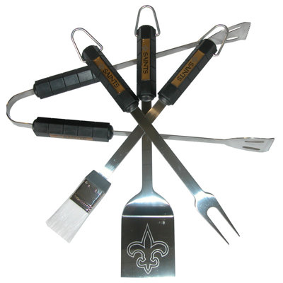 Siskiyou Products NFL 4-Piece BBQ Grill Tool Set - NFL Team: New Orleans Saints at Sears.com