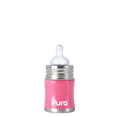 Pura Kiki Infant Bottle with Silicone Slow-flow Nipple - Color: Pretty Pink, Size: 11oz. at Sears.com