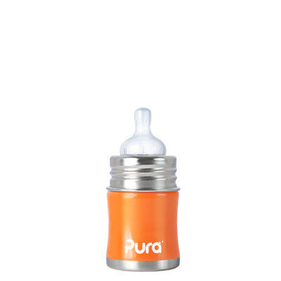 Pura Kiki Infant Bottle with Silicone Slow-flow Nipple - Color: Orange, Size: 11oz. at Sears.com