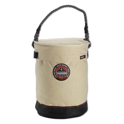 ERGODYNE Arsenal 5730T Leather Bottom Bucket with Top in White
