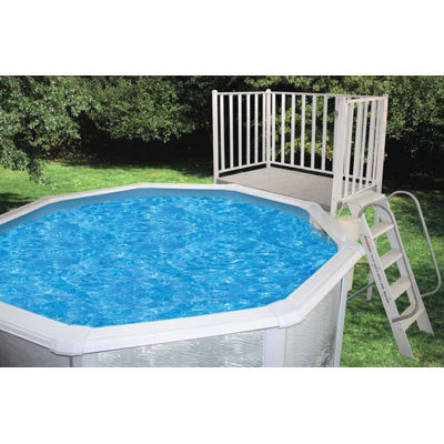 Heritage Pools Free Standing Aluminum Deck - Size: 5' x 6'