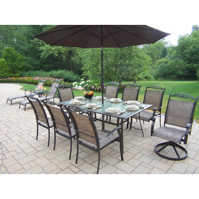 Oakland Living Cascade 14 Piece Dining Set with Umbrella at Sears.com