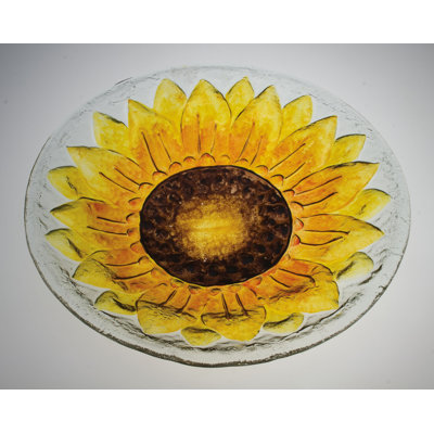 Evergreen Enterprises Sunflower Glass Bird Bath (Set of 2) at Sears.com