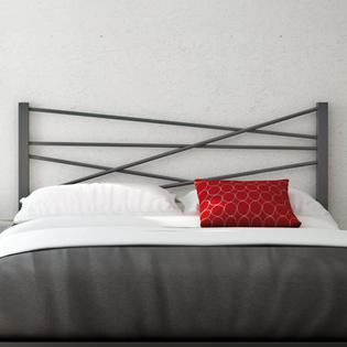 Amisco Crosston Metal Headboard - Size: Full, Finish: Magnetite Amisco Crosston Metal Headboard - Size: Full, Finish: Magnetite