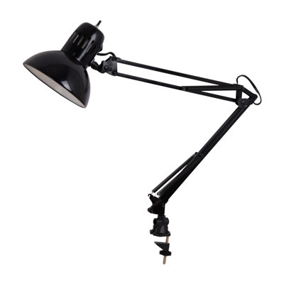 Catalina Lighting Swing Arm Desk Lamp with Clamp in Black at Sears.com