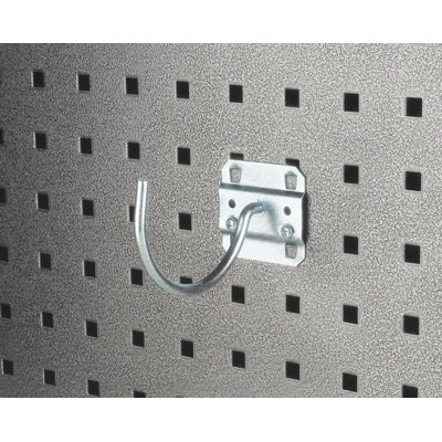 Triton Products LocHook 3-3/4 In. Curved 3-3/32 In. I.D. Zinc Plated Steel Pegboard Hook for LocBoard, 5 Pack at Sears.com