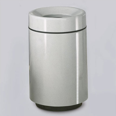 RUBBERMAID COMMERCIAL PRODUCTS Barclay Large Open Top Receptacle - Finish/Color: Standard Lite Gray, Liner: Rigid Plastic at Sears.com