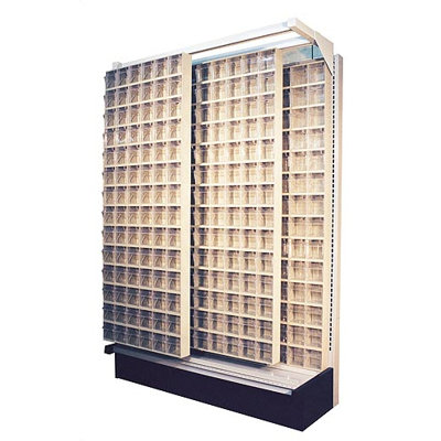 Quantum Slider Frame with Gondola and Tip Out Bins - Bin Dimensions: 2 1/2" L x 23 5/8" W x 3 1/8" H (qty. 80), Color: White at Sears.com