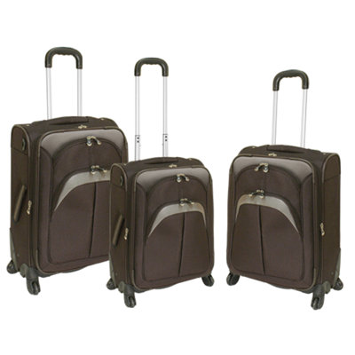 Travelers Club Lexington 3 Piece Expandable Spinner Luggage Set - Color: Black at Sears.com