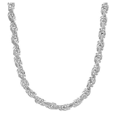 Evalue Jewelry Sterling Essentials Sterling Silver Diamond-Cut Rope Bracelet - Length: 18" at Sears.com