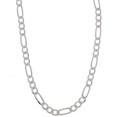 Evalue Jewelry Sterling Essentials Sterling Silver 4mm Diamond-Cut Figaro Chain - Length: 18" at Sears.com