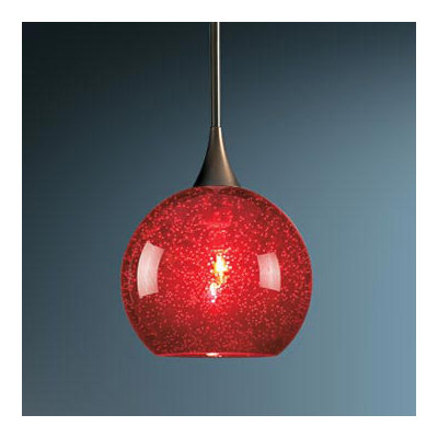 BRUCK Bobo One Light LED Pendant with Canopy - Canopy Size: 2" with Junction Box, Finish: Chrome, Shade Color: Blue at Sears.com