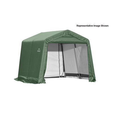 Shelter Logic Peak Style Shelter - Color: Grey, Size: 11' x 24' x 10' at Sears.com