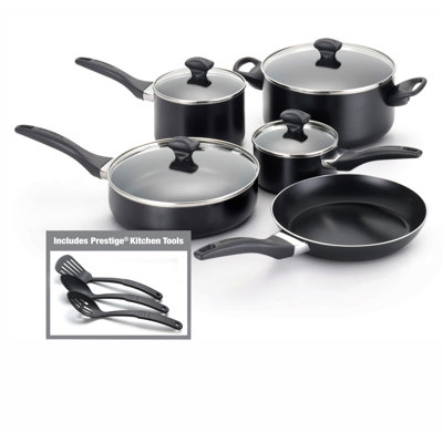 Farberware Aluminum Version #1 12-Piece Cookware Set - Color: Black