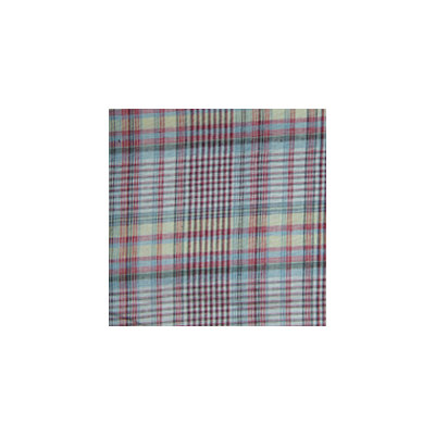 Patch Magic Red Lines and Off White Plaid Window Curtain