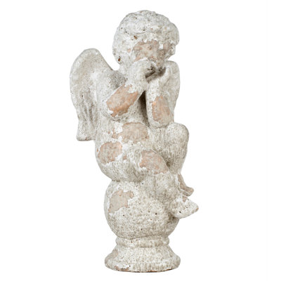 Tall Praying Ceramic Angel Figurine (set Of 2)